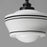 Maxim Lighting Eureka 1 Light 20" Pendant, Black/White