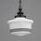 Maxim Lighting Eureka 1 Light 14" Pendant, Black/White