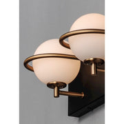 Maxim Lighting Revolve LED 2-Light Bath Vanity, Black/Gold
