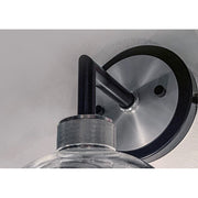 Maxim Lighting Vessel 2-Light Bath Vanity, Black/Brushed Aluminum