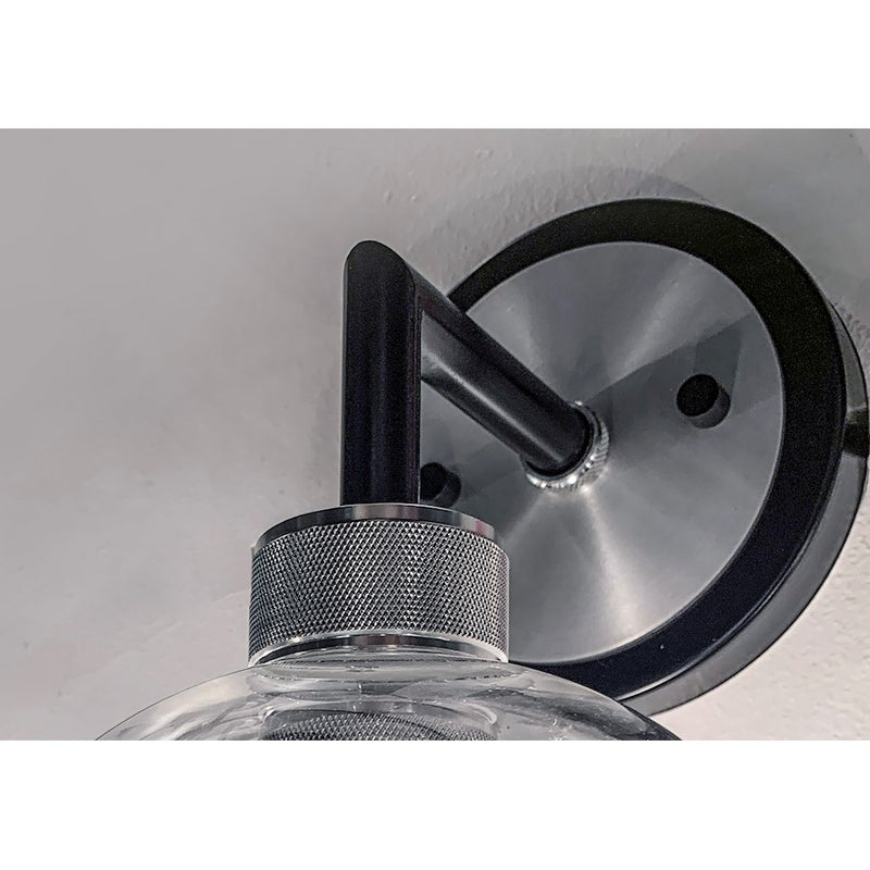 Maxim Lighting Vessel 2-Light Bath Vanity, Black/Brushed Aluminum