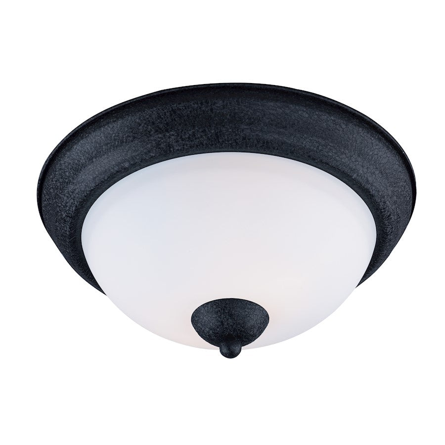 Maxim Lighting Taylor 2 Light Flush Mount, Textured Black/White - 21650SWTXB