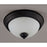 Maxim Lighting Taylor 2 Light Flush Mount, Textured Black/White