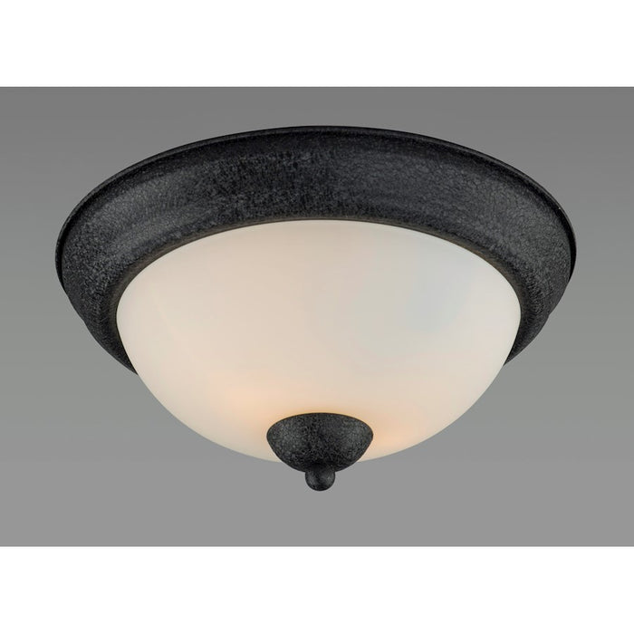 Maxim Lighting Taylor 2 Light Flush Mount, Textured Black/White