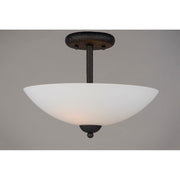 Maxim Lighting 10' Taylor 2 Light Semi Flush, Black/White
