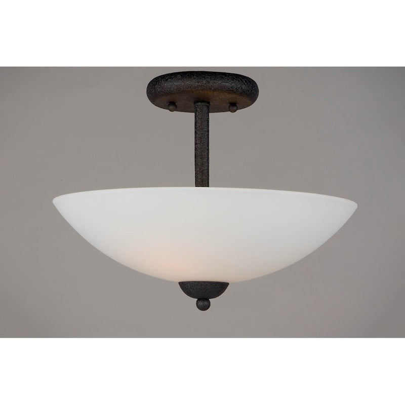 Maxim Lighting 10' Taylor 2 Light Semi Flush, Black/White