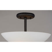 Maxim Lighting 10' Taylor 2 Light Semi Flush, Black/White