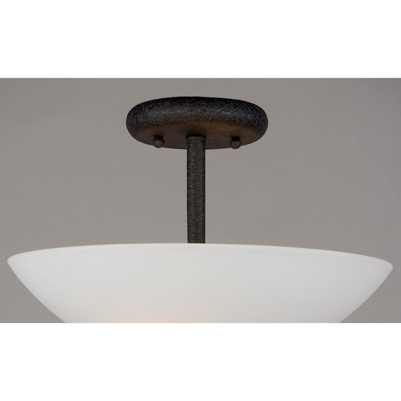 Maxim Lighting 10' Taylor 2 Light Semi Flush, Black/White