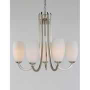 Maxim Lighting 23' x 27.5' Taylor 5 Lt Chandelier, Nickel/White