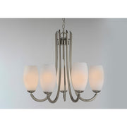 Maxim Lighting 23' x 27.5' Taylor 5 Lt Chandelier, Nickel/White