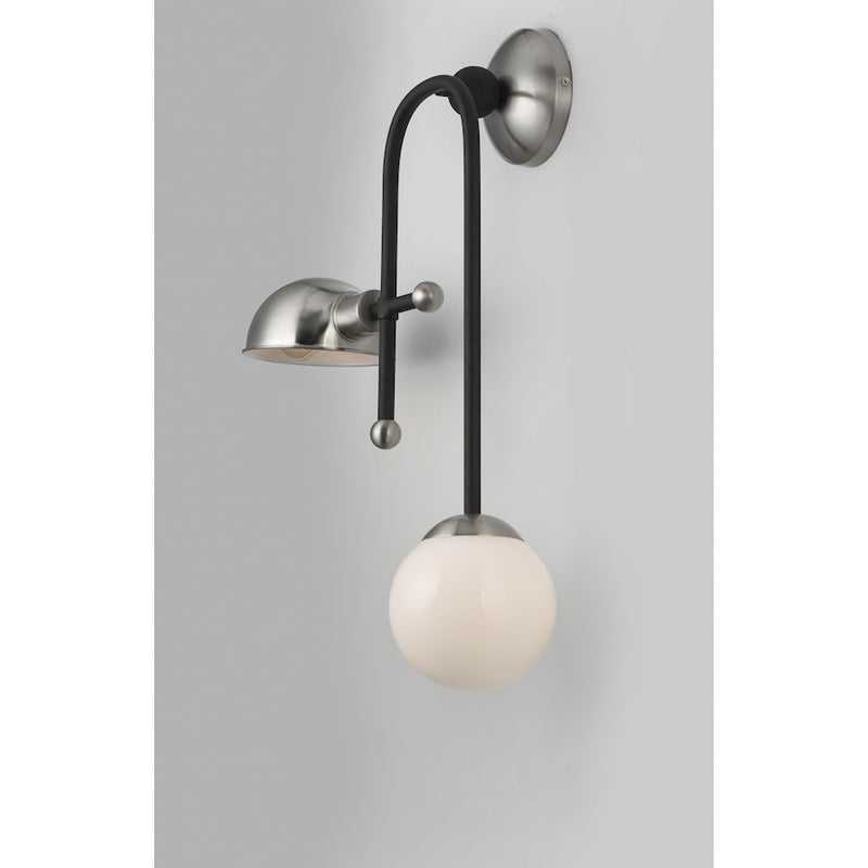 Maxim Lighting Mingle LED-Wall Sconce, Black/Satin Nickel