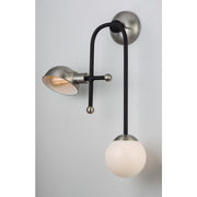 Maxim Lighting Mingle LED-Wall Sconce, Black/Satin Nickel