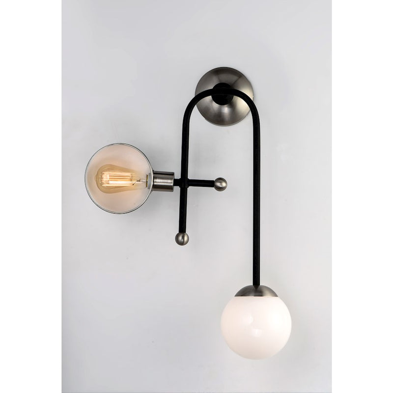 Maxim Lighting Mingle LED-Wall Sconce, Black/Satin Nickel