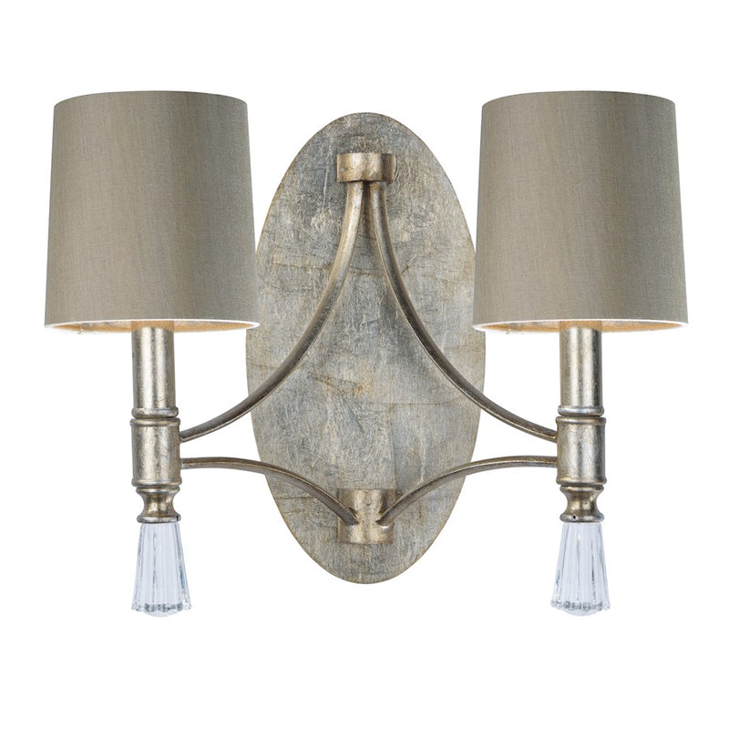 Maxim Lighting 13' x 17' Regal 2 Lt Wall w/Shade, Silver