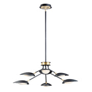 Maxim Lighting Scan LED 6-Light Pendant, Black/Satin Brass
