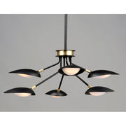 Maxim Lighting Scan LED 6-Light Pendant, Black/Satin Brass