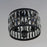 Maxim Lighting Madeline 3-Light Flush Mount, Black/Beveled Crystal