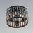 Maxim Lighting Madeline 3-Light Flush Mount, Black/Beveled Crystal