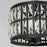 Maxim Lighting Madeline 3-Light Flush Mount, Black/Beveled Crystal