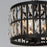 Maxim Lighting Madeline 3-Light Flush Mount, Black/Beveled Crystal