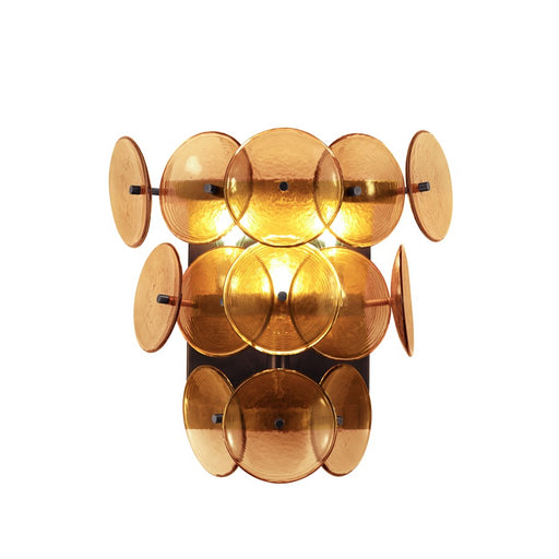Maxim Lighting Loren 3 Light Wall Sconce, Gunmetal/Amber - 21820AMGM