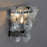 Maxim Lighting Loren 3 Light Wall Sconce, Gunmetal/Textured Clear