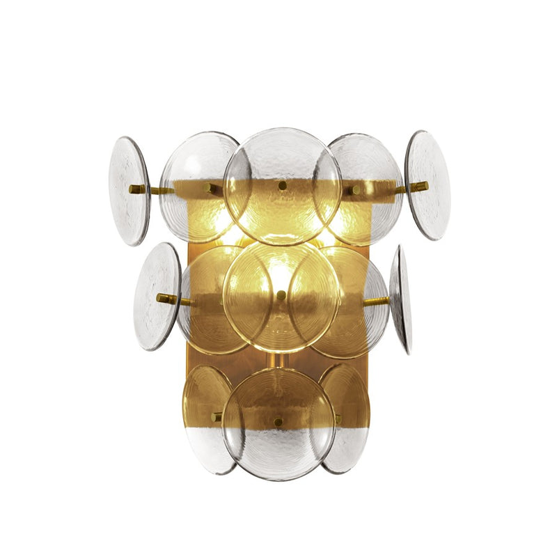 Maxim Lighting Loren 3Lt Sconce, Weathered Brass/Textured Clear