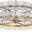 Maxim Lighting Loren 4Lt 30" Chandelier, Weathered Brass/Clear