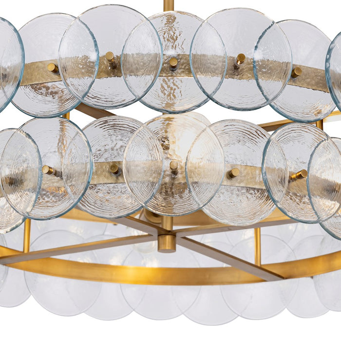 Maxim Lighting Loren 4Lt 30" Chandelier, Weathered Brass/Clear