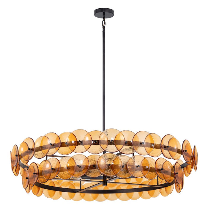 Maxim Lighting Loren 6 Light 42" Chandelier, Gunmetal/Amber