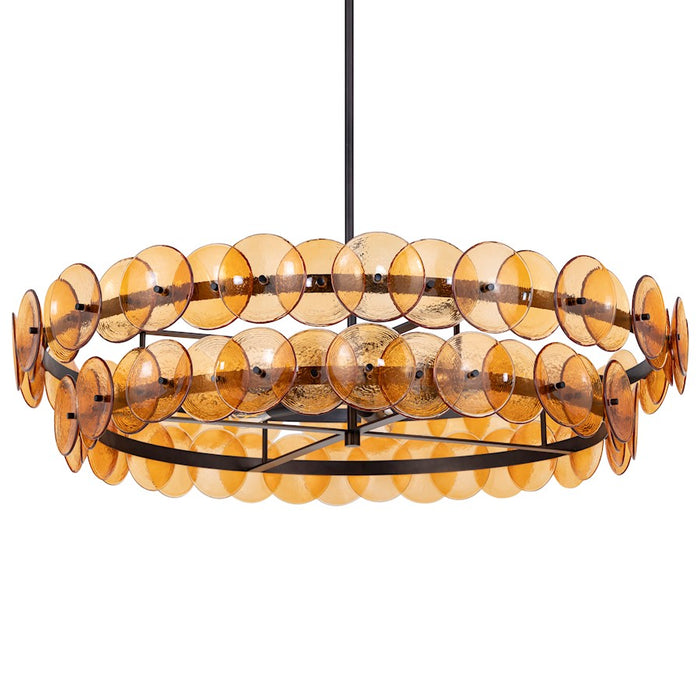 Maxim Lighting Loren 6 Light 42" Chandelier, Gunmetal/Amber