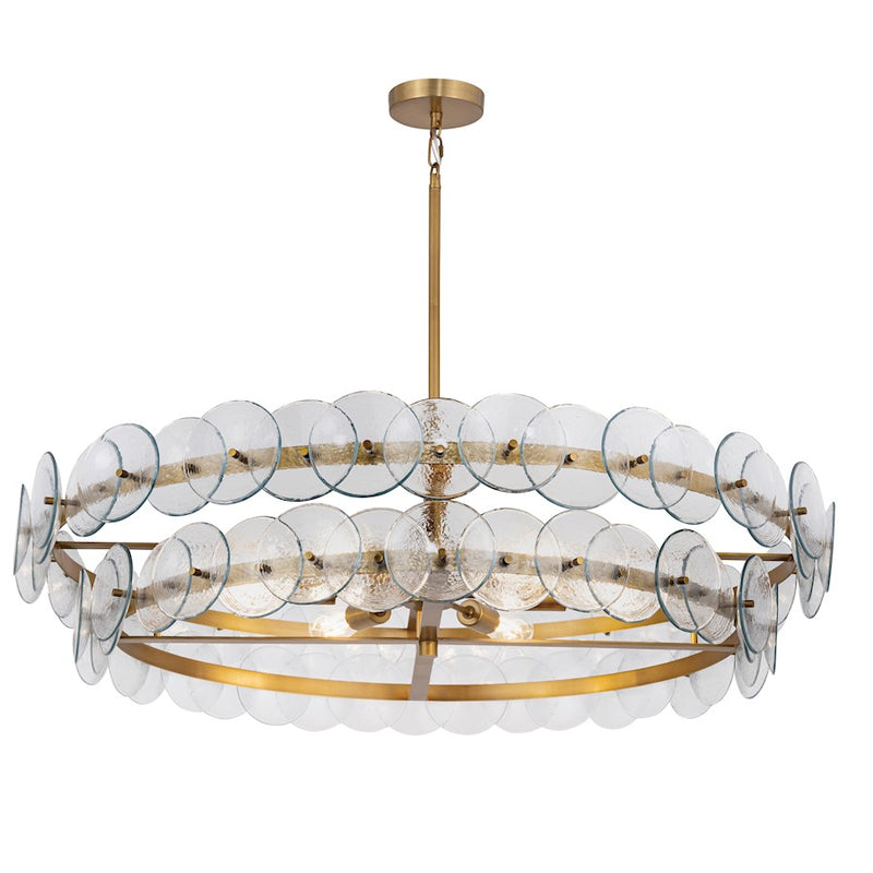 Maxim Lighting Loren 6Lt 42" Chandelier, Weathered Brass/Clear