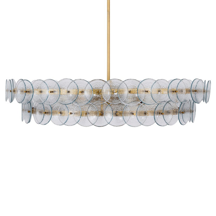 Maxim Lighting Loren 6Lt 42" Chandelier, Weathered Brass/Clear