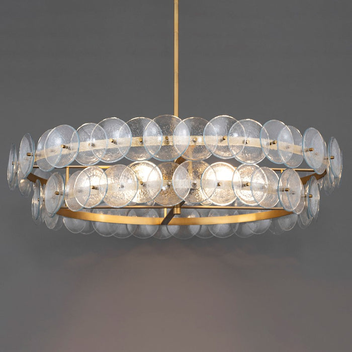 Maxim Lighting Loren 6Lt 42" Chandelier, Weathered Brass/Clear