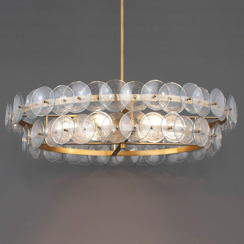 Maxim Lighting Loren 6Lt 42" Chandelier, Weathered Brass/Clear