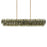 Maxim Lighting Loren 4Lt 54" Linear Chandelier, Brass/Green Vintage