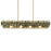 Maxim Lighting Loren 4Lt 54" Linear Chandelier, Brass/Green Vintage