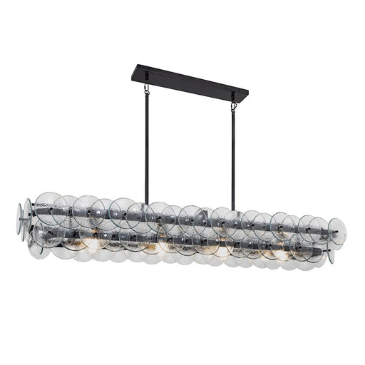 Maxim Lighting Loren 4Lt 54" Linear Chandelier, Gunmetal/Clear