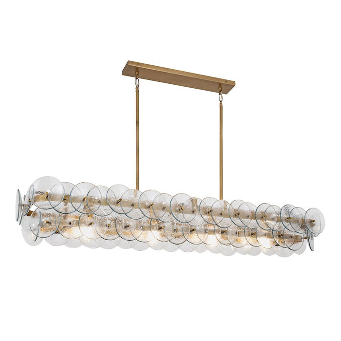 Maxim Lighting Loren 4Lt 54" Linear Chandelier, Brass/Clear - 21826TCWBR