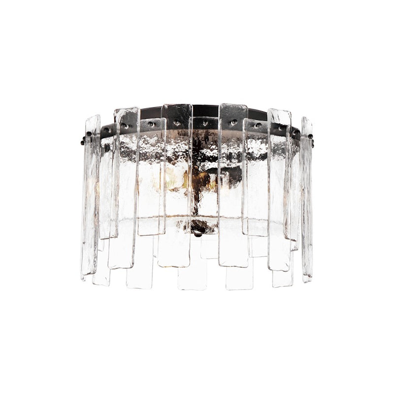 Maxim Lighting Warren 2 Light Flush Mount, Dark Bronze/Artisan