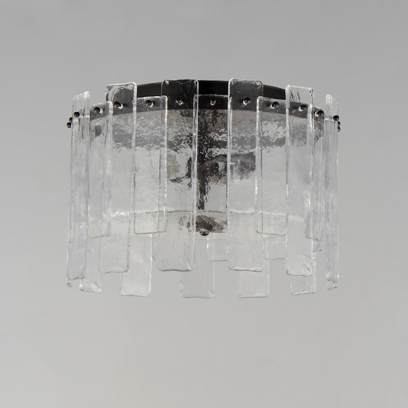 Maxim Lighting Warren 2 Light Flush Mount, Dark Bronze/Artisan
