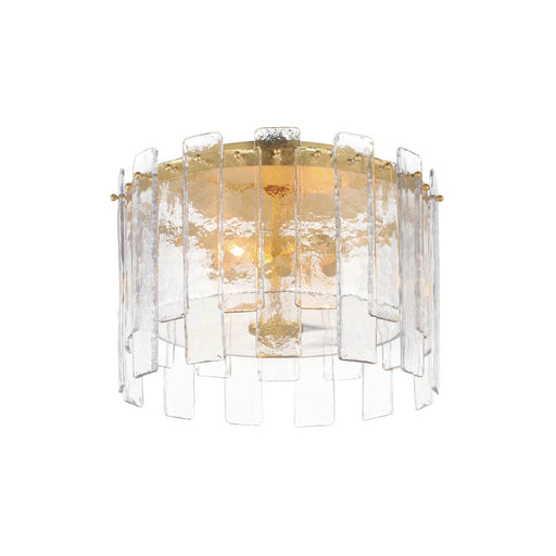 Maxim Lighting Warren 2 Light Flush Mount, Gold Leaf/Artisan - 21832AGGL