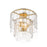 Maxim Lighting Warren 4 Light Semi-Flush Mount, Gold Leaf/Artisan - 21833AGGL