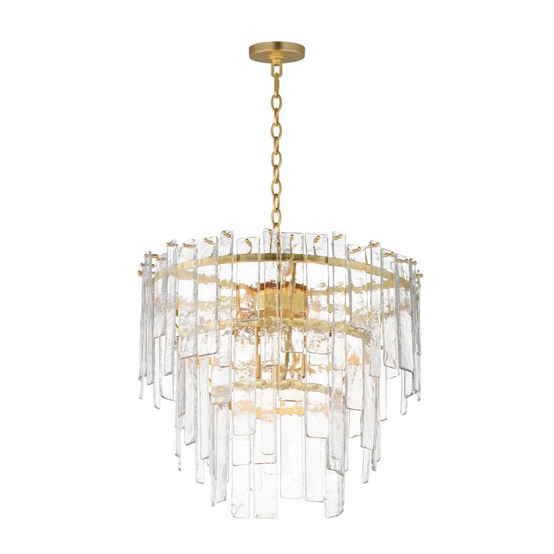 Maxim Lighting Warren 9 Light Multi-Light Pendant, Gold Leaf/Artisan