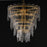 Maxim Warren 12Lt Multi-Light Pendant, Gold Leaf/Artisan