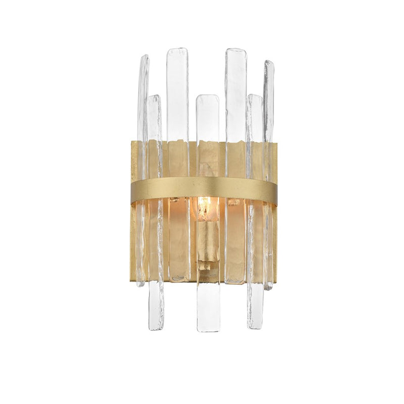 Maxim Lighting Warren 1 Light Wall Sconce, Gold Leaf/Artisan