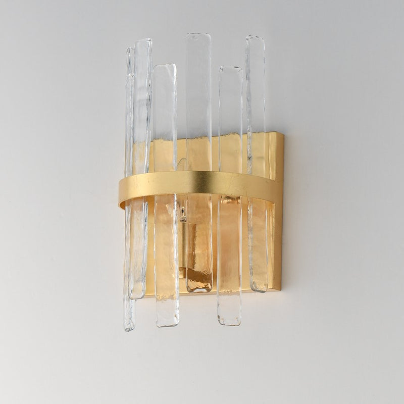Maxim Lighting Warren 1 Light Wall Sconce, Gold Leaf/Artisan