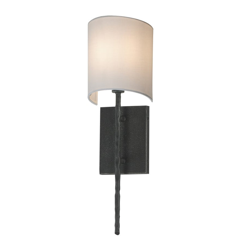 Maxim Lighting Martel 1 Light 20" Wall Sconce, Blacksmith/White - 21840WTBS