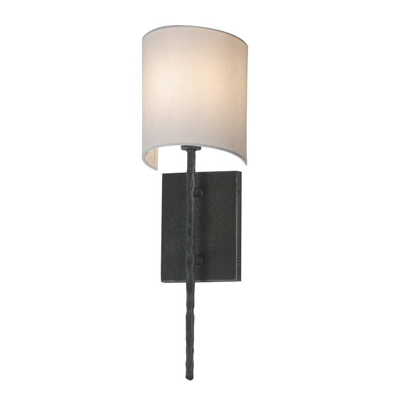 Maxim Lighting Martel 1 Light 20" Wall Sconce, Blacksmith/White