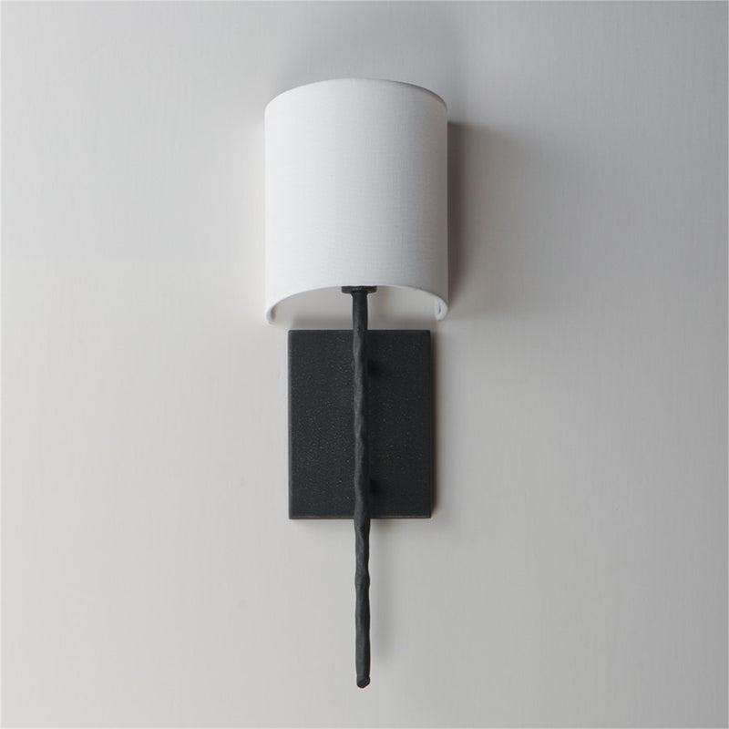 Maxim Lighting Martel 1 Light 20" Wall Sconce, Blacksmith/White